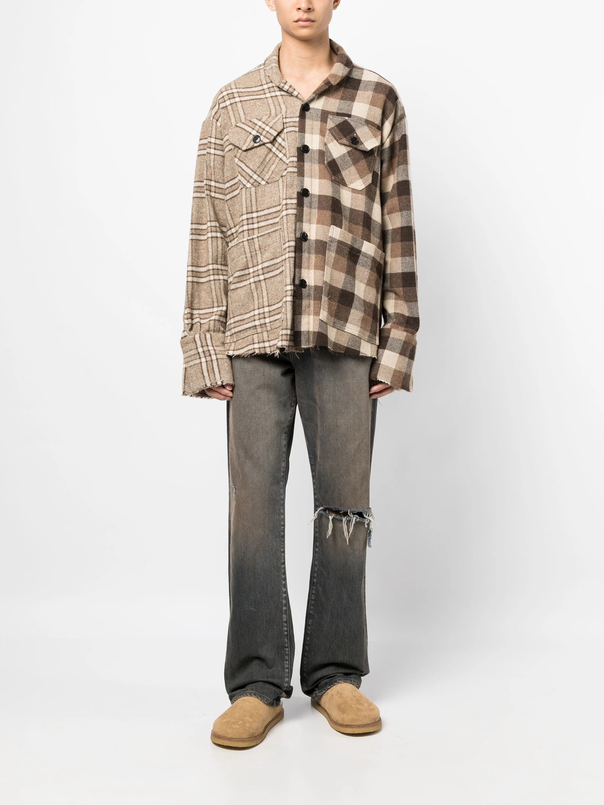 MIX-PRINT LONG-SLEEVE SHIRT - 2