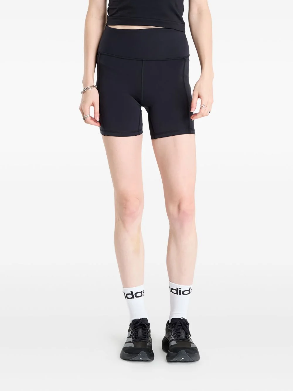 high-waisted bull logo shorts - 1