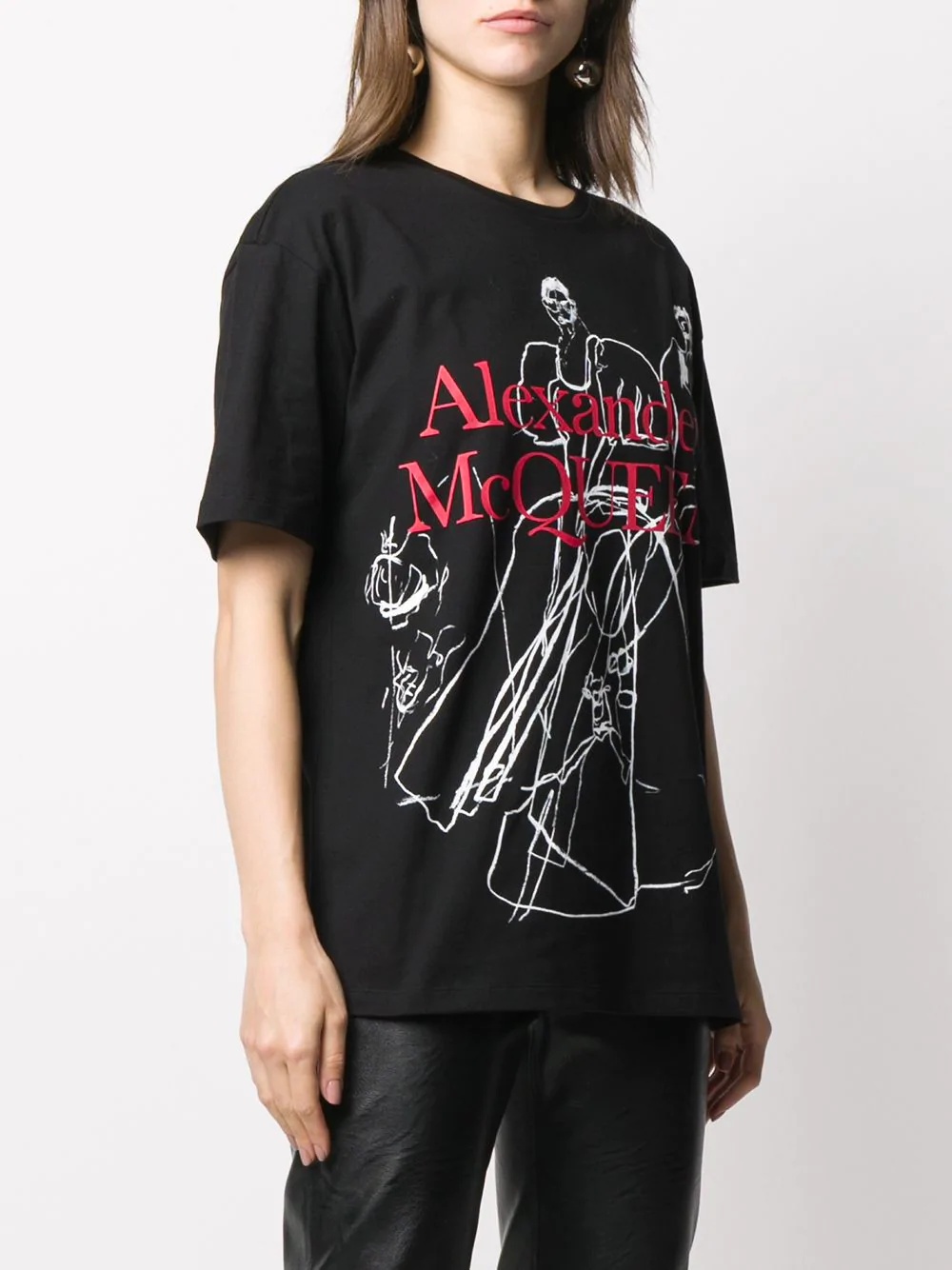 drawing print T-shirt - 3