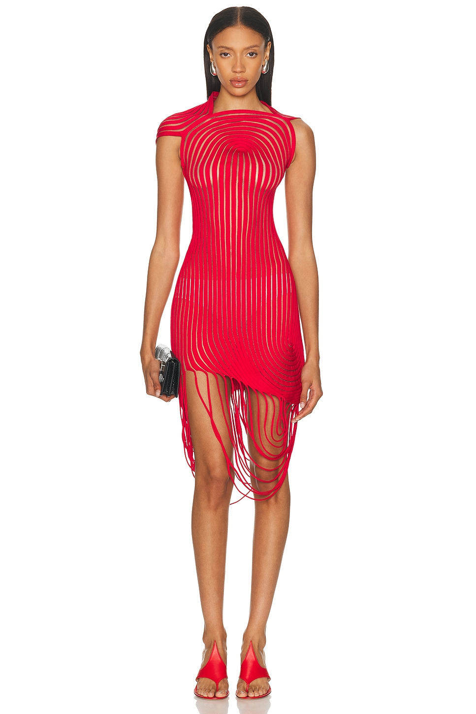 Embroidered Mini Dress - 1