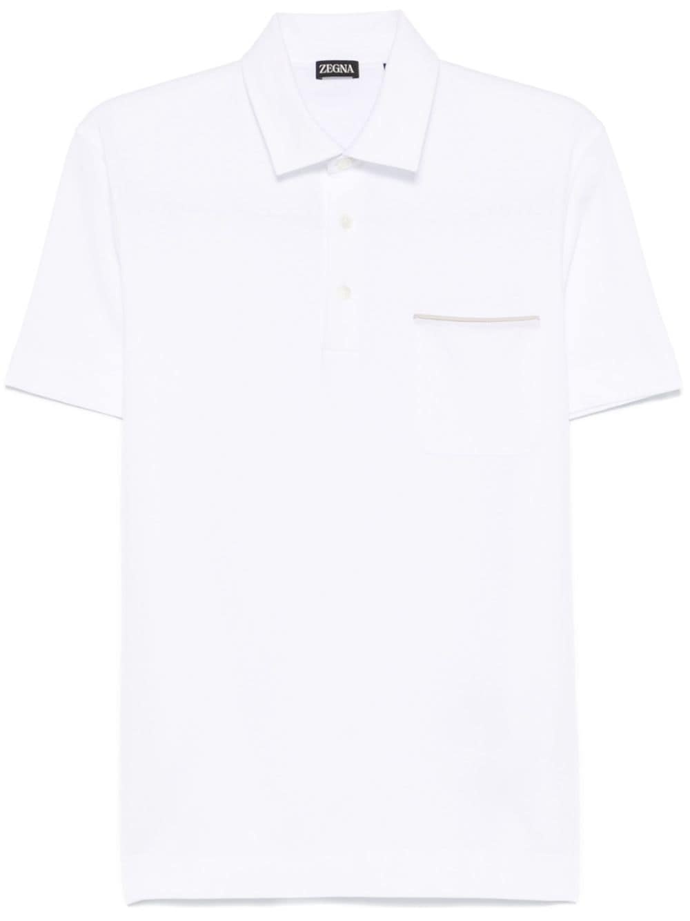 piqué-weave polo shirt - 1