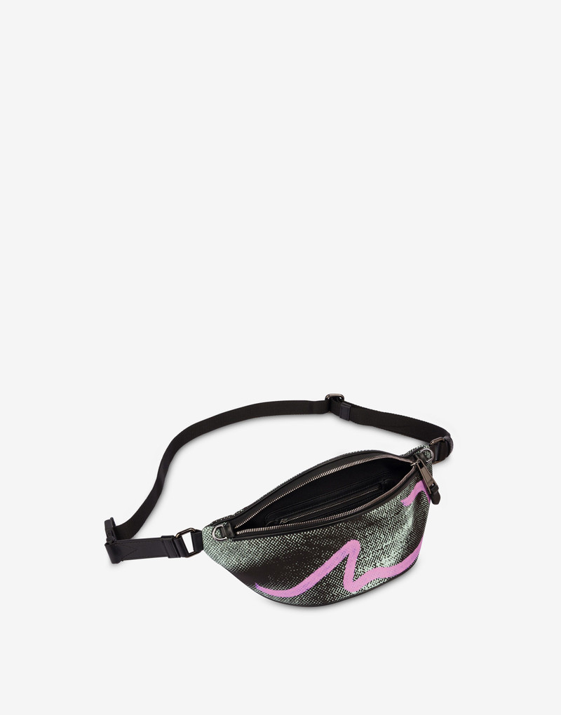 SHADOWS & SQUIGGLES NYLON BELT BAG 3