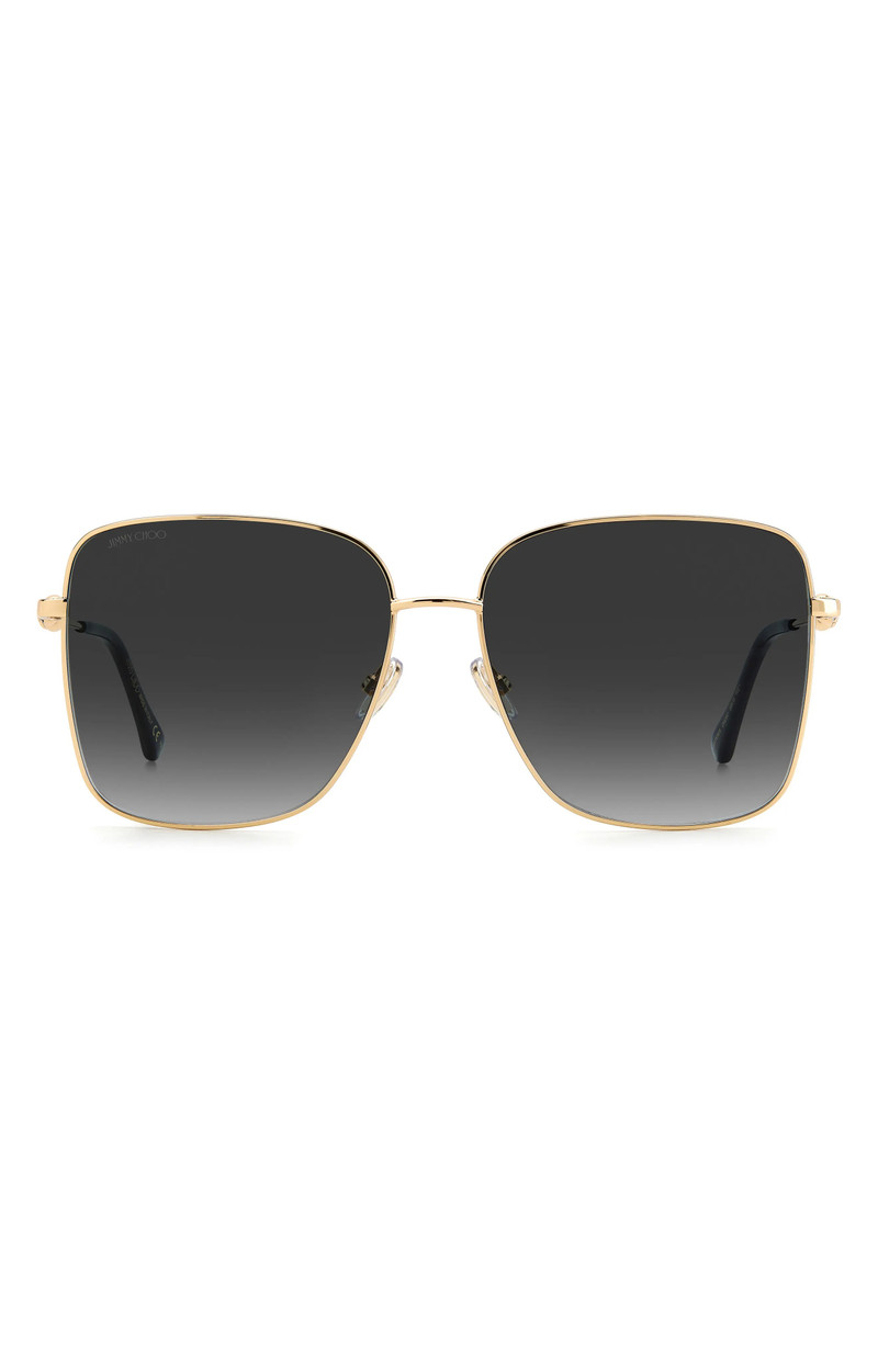 Hesters 59mm Gradient Square Sunglasses in Black Gold /Grey Shaded - 1