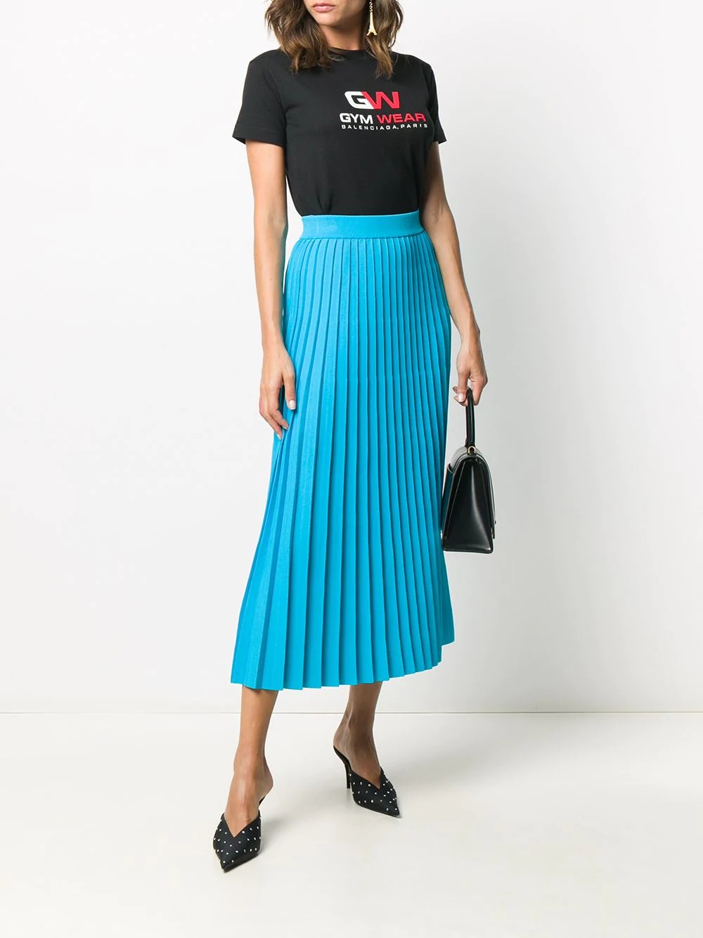 pleated mid-length skirt - 2