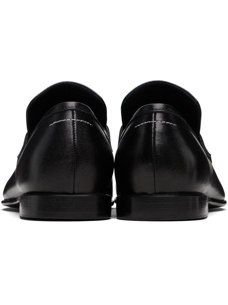 Black Grain Leather Loafers 2
