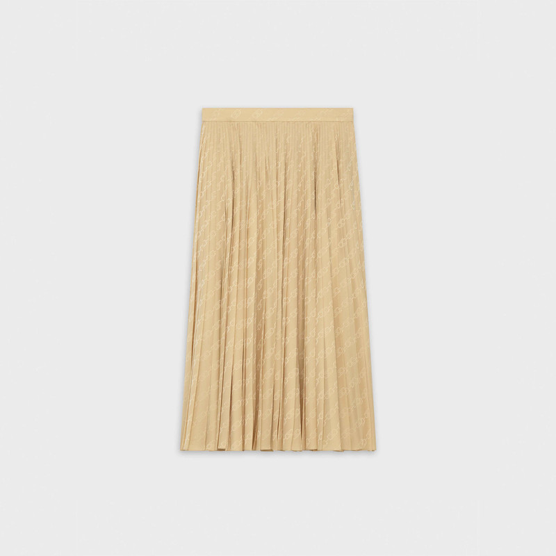 CELINE midi pleated skirt in silk jacquard outlook