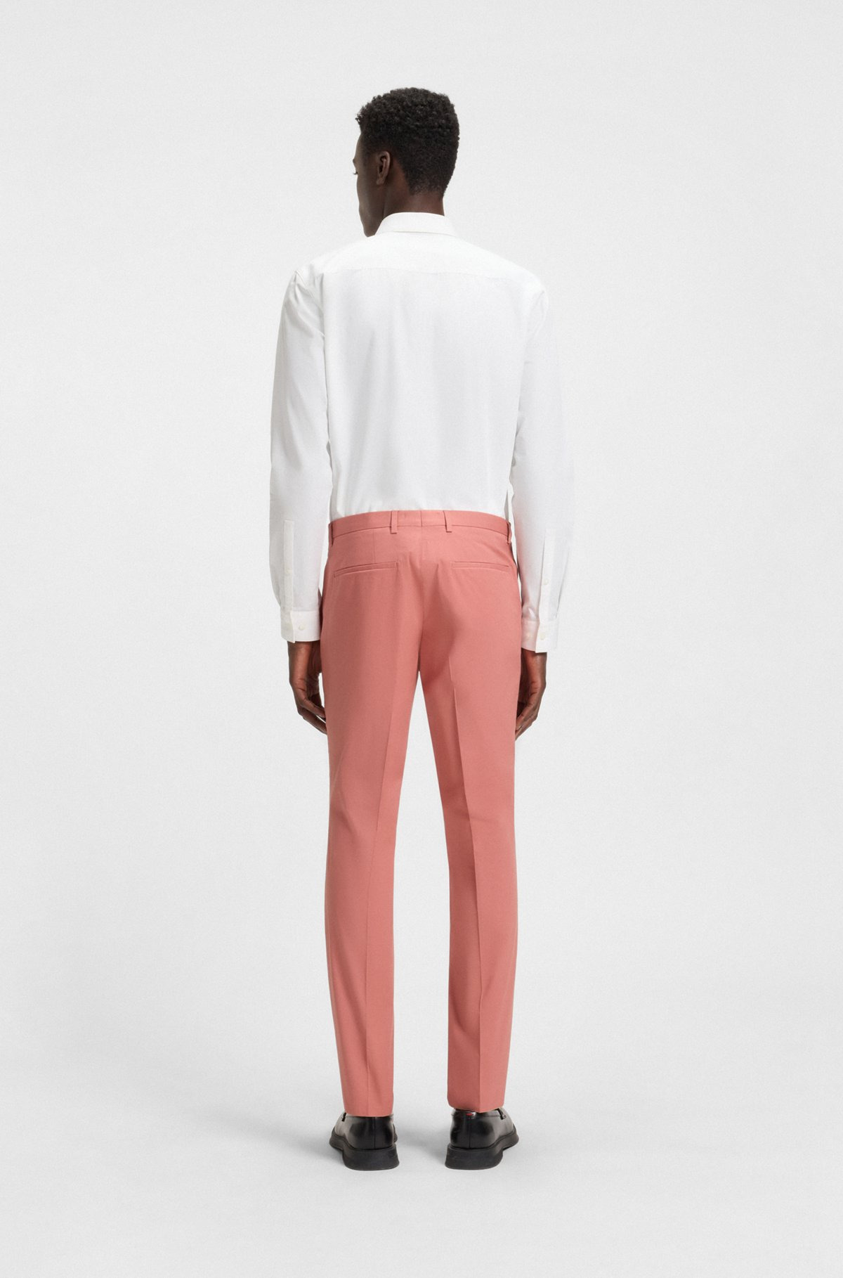 EXTRA-SLIM-FIT TROUSERS IN PAPER-TOUCH STRETCH COTTON - 4