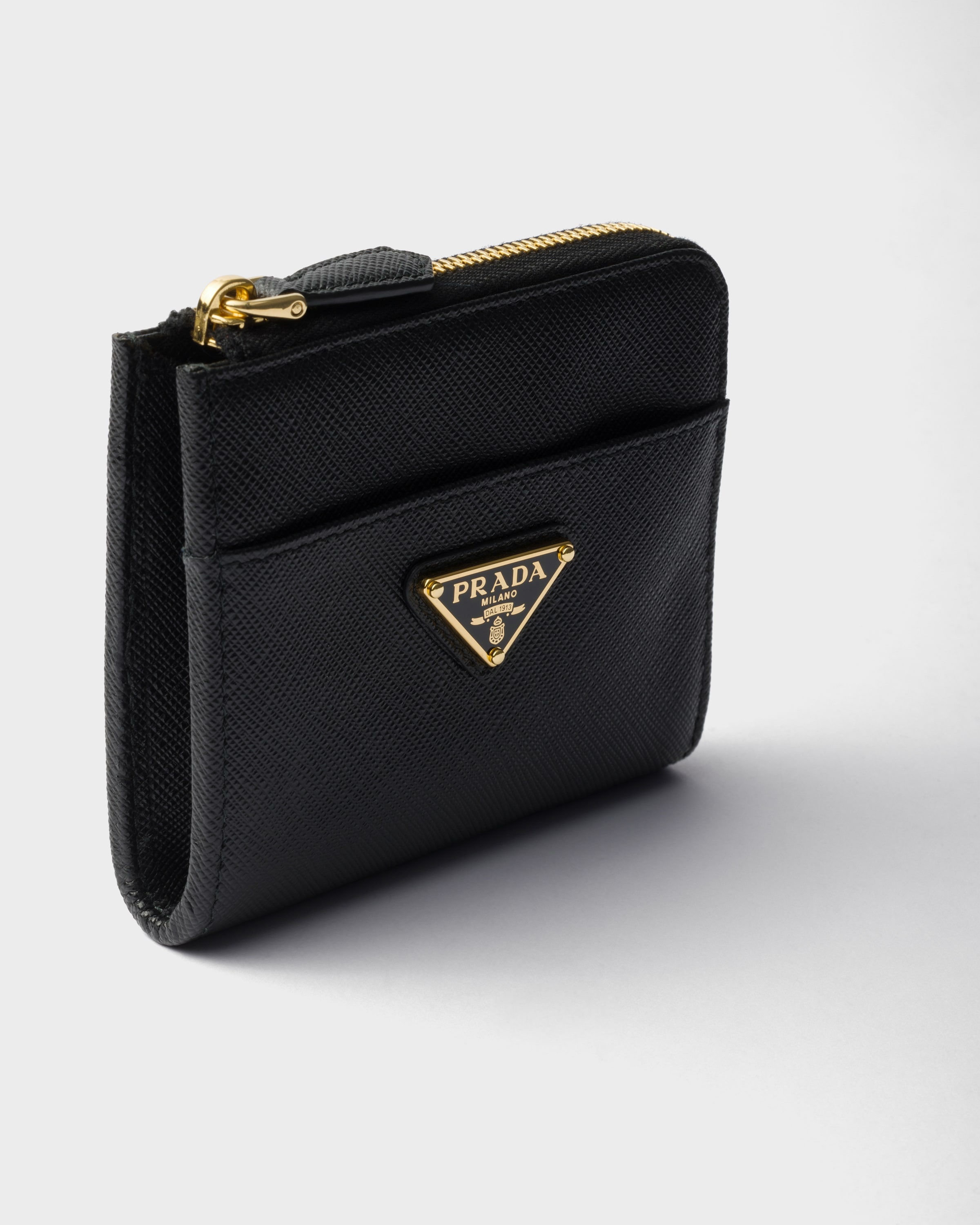 Small Saffiano leather zipper wallet - 4