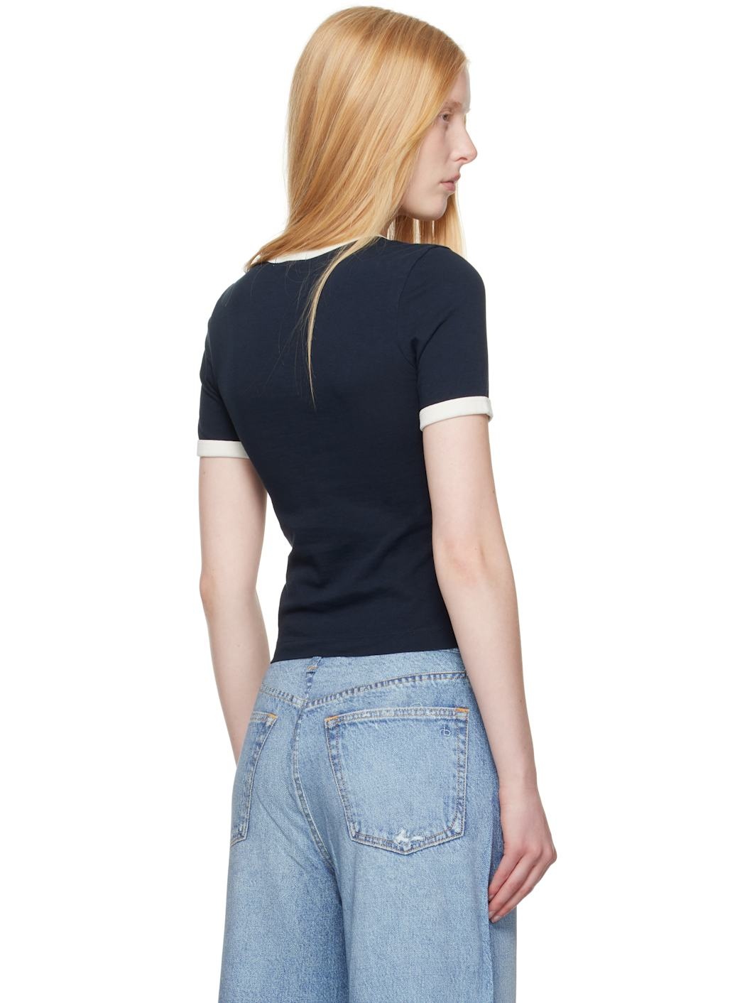 Navy Mica Ringer T-shirt - 3