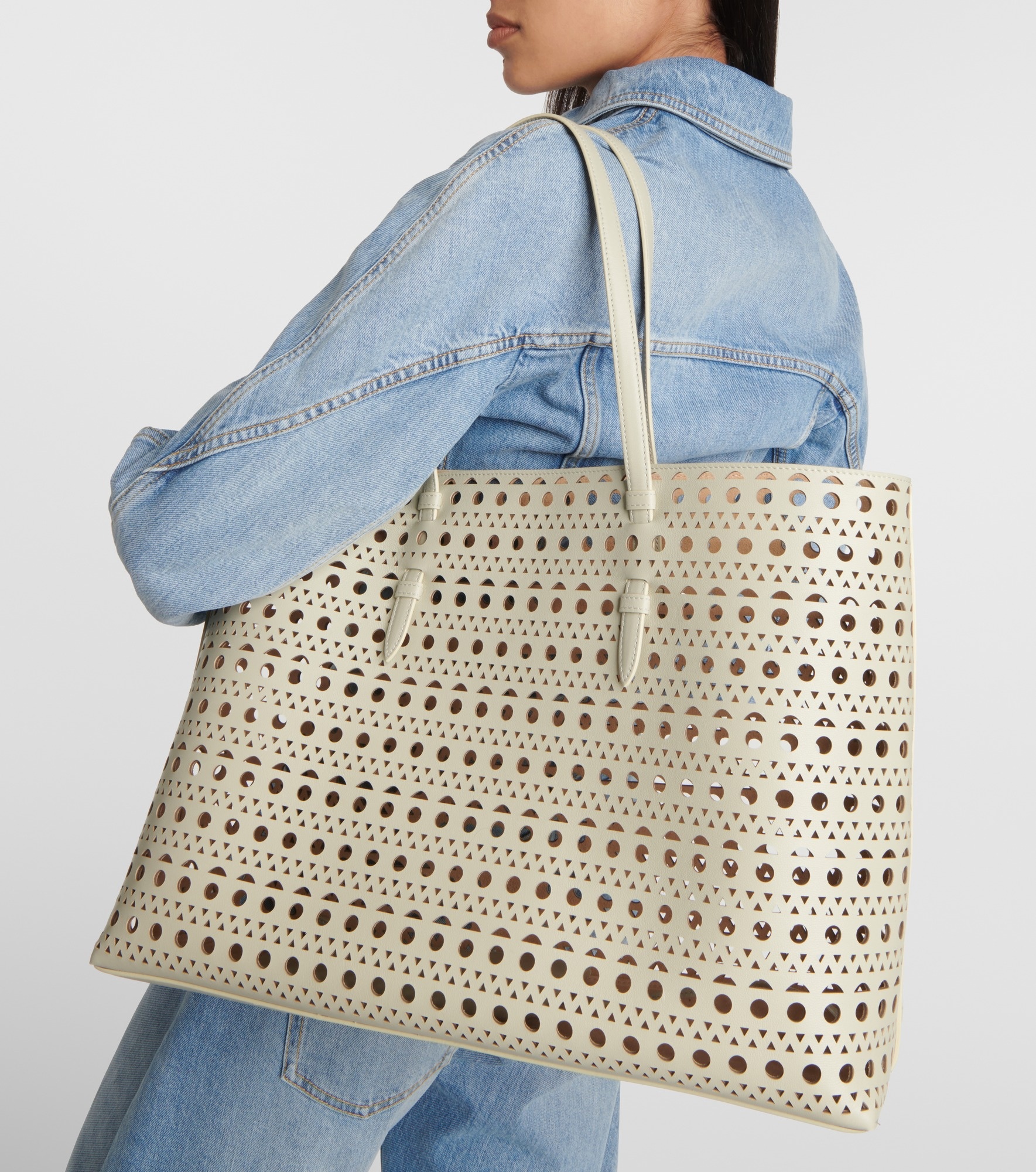 Mina 44 Vienne Wave leather tote bag - 6