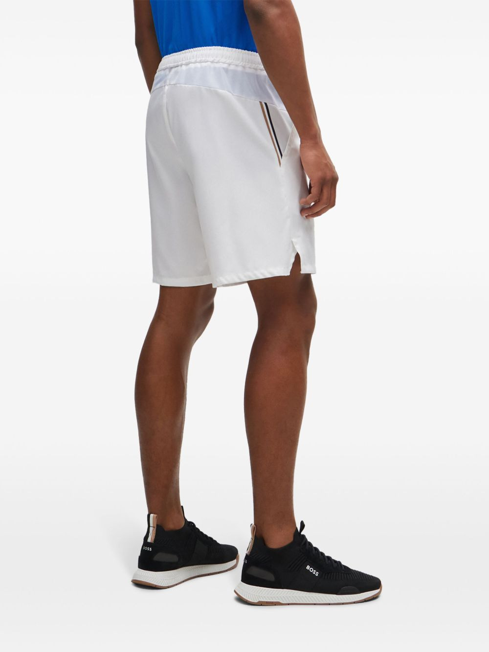 logo-print track shorts - 4