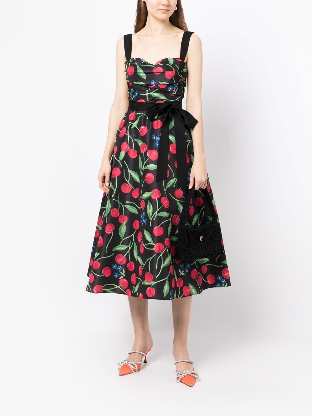 all-over cherry-print dress - 2