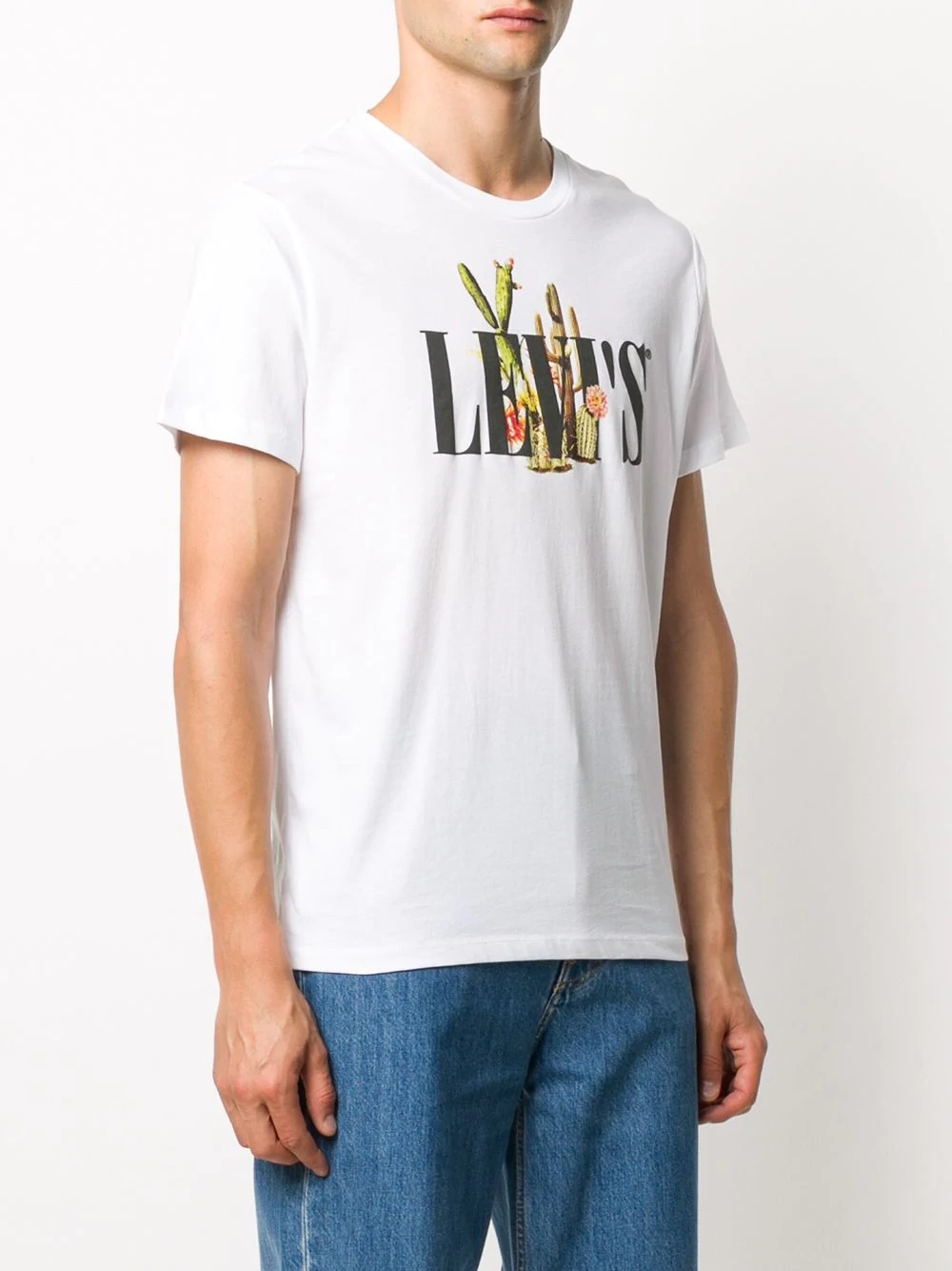 logo cactus print T-shirt - 3