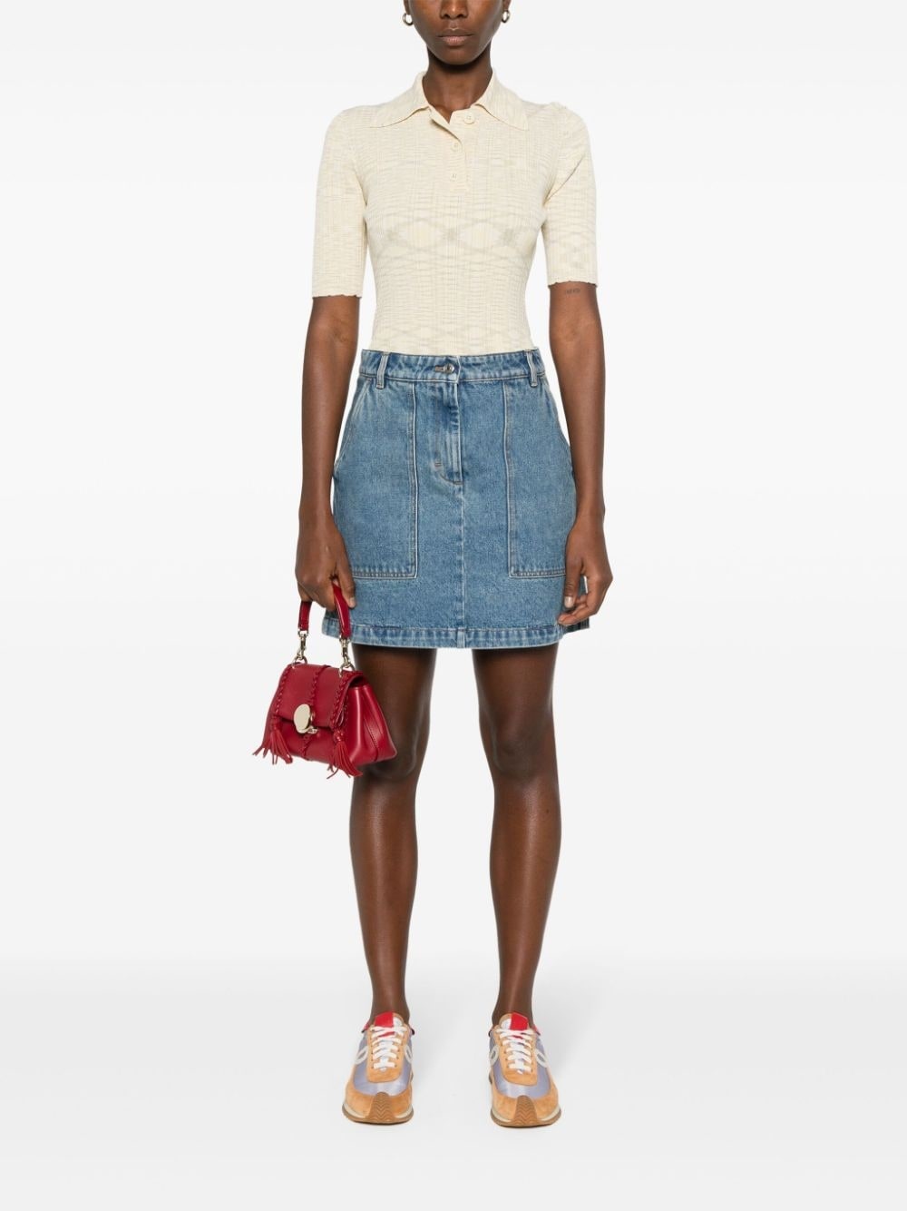 Maison Kitsuné mini denim skirt | REVERSIBLE