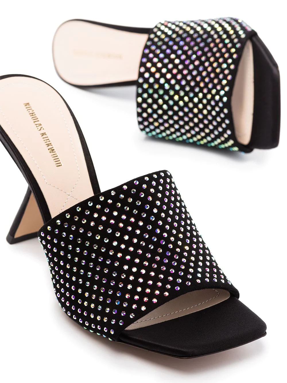 crystal-embellished 90mm mules - 2