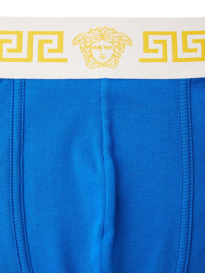 Men's Greca Medusa-Head Boxer Brief - Electric Blue White Yellow 3