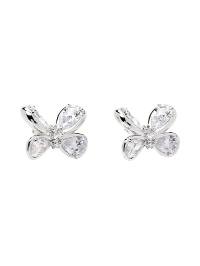 SHUSHU/TONG Silver Butterfly Flower Stud Earrings outlook