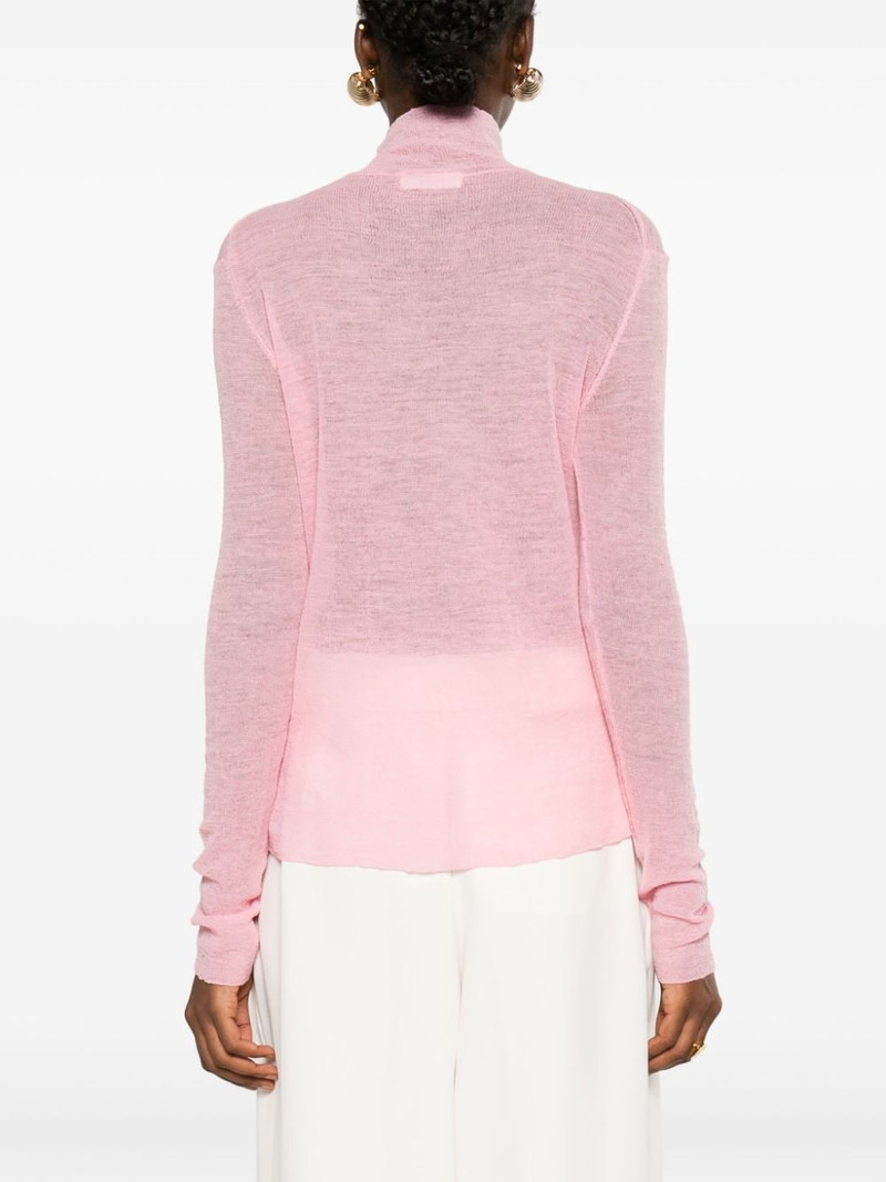 semi-sheer logo-patch jumper 4