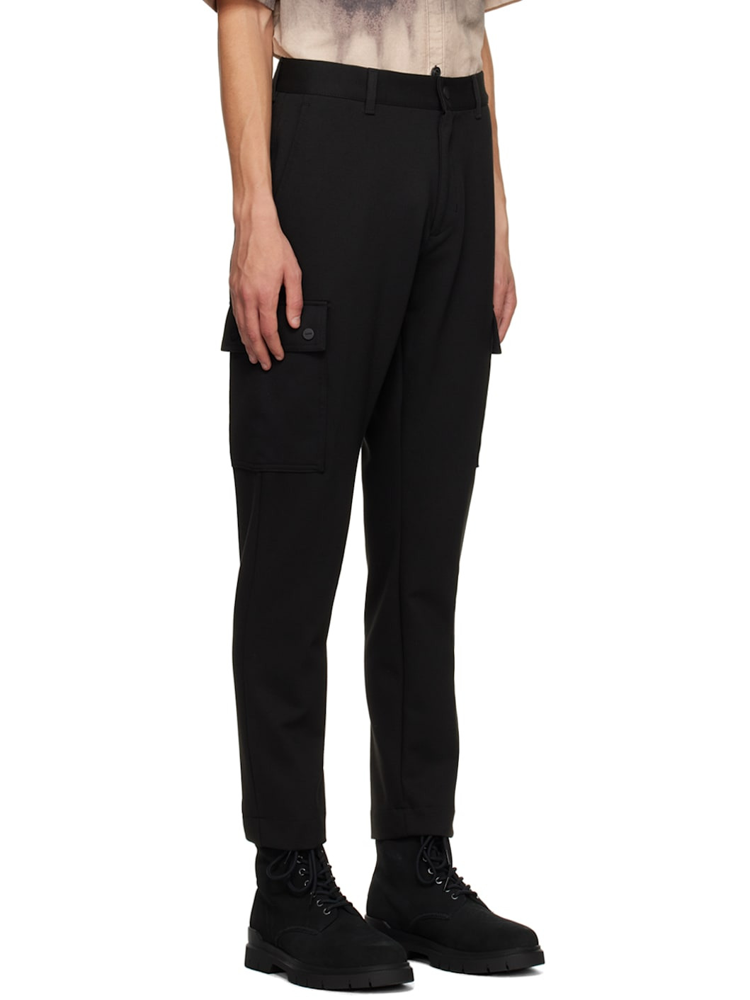 Black Pocket Cargo Pants - 2