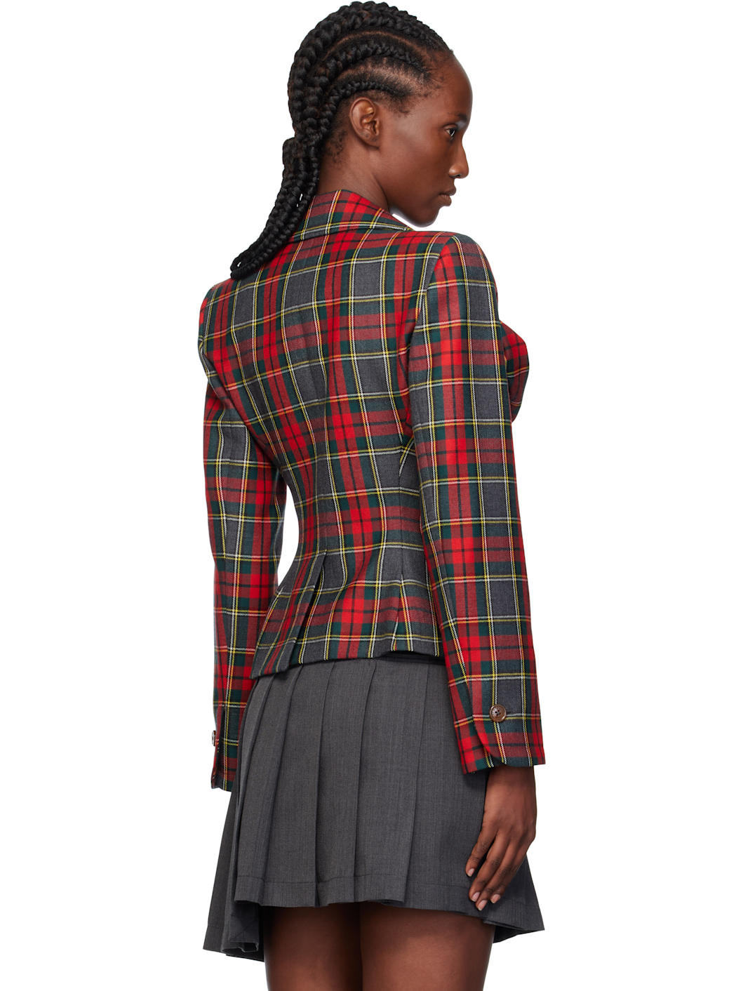 Red & Green Drunken Blazer - 3