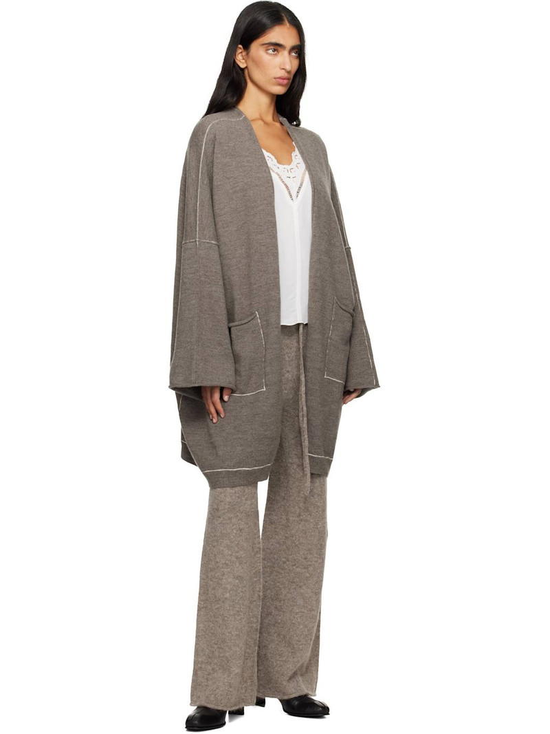 LAUREN MANOOGIAN Gray Stitch Wide Cardigan outlook
