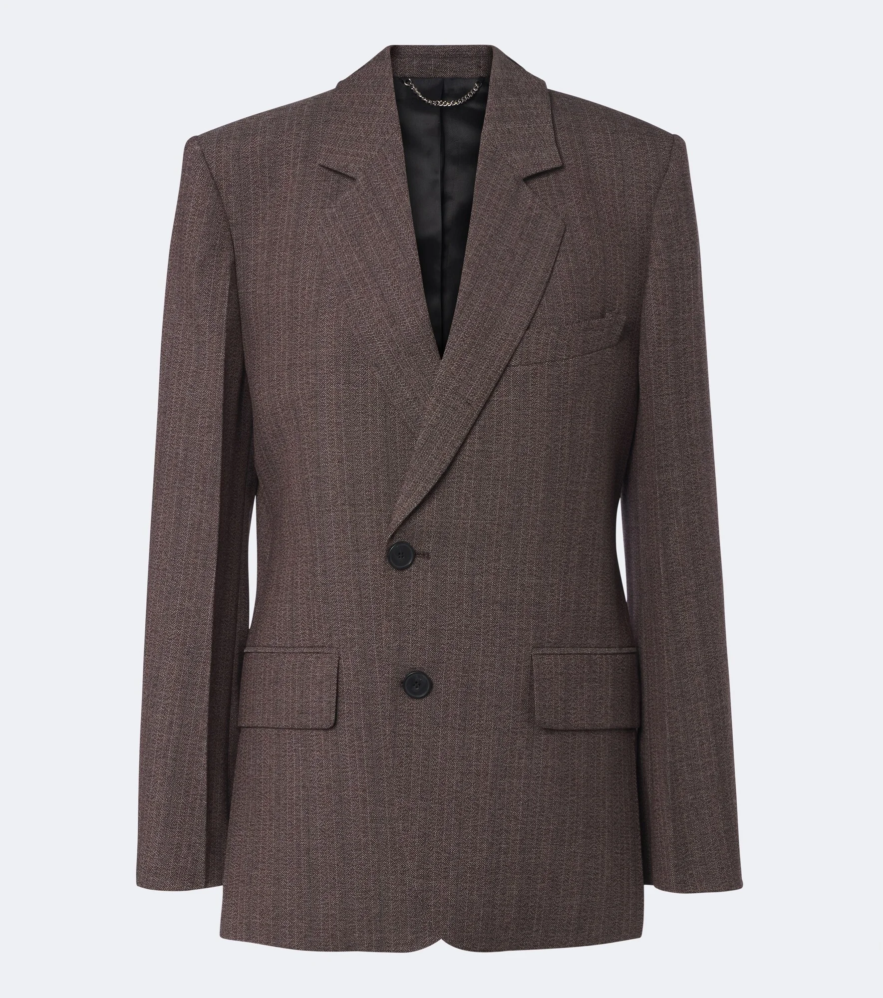 Striped single-breasted blazer - 1