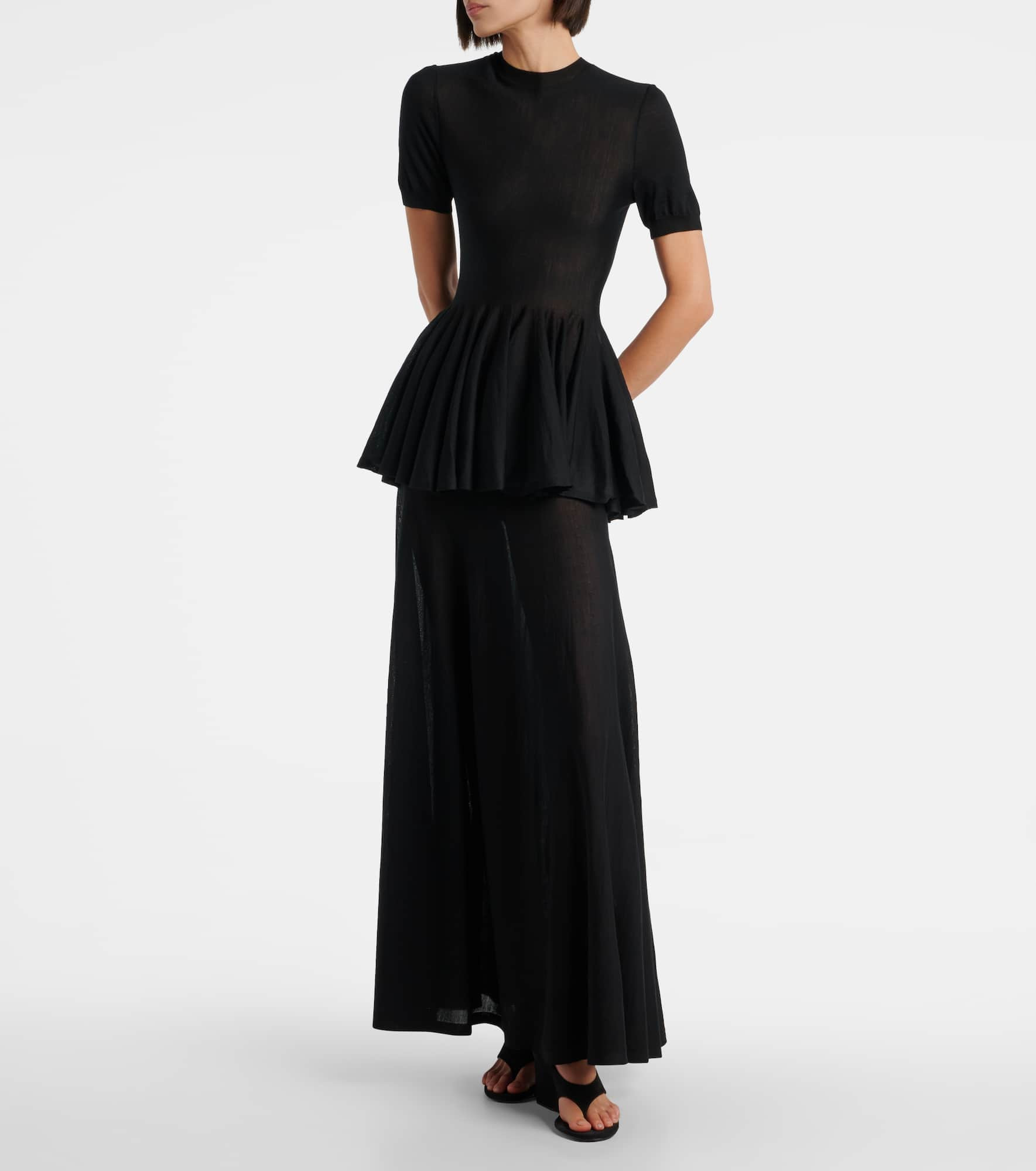 Peplum virgin wool top - 2