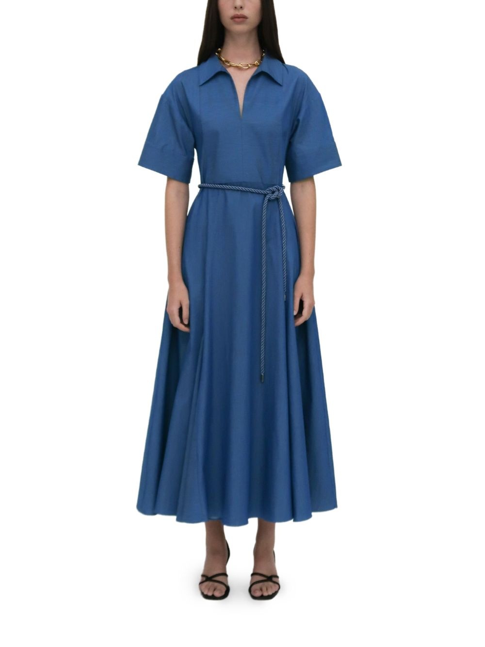 belted shirt dress - 2