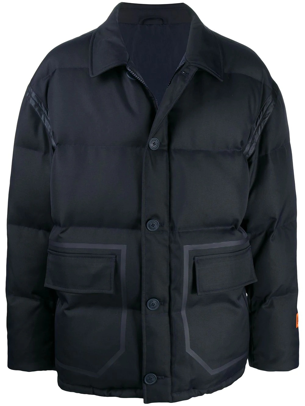 collared puffer jacket - 1