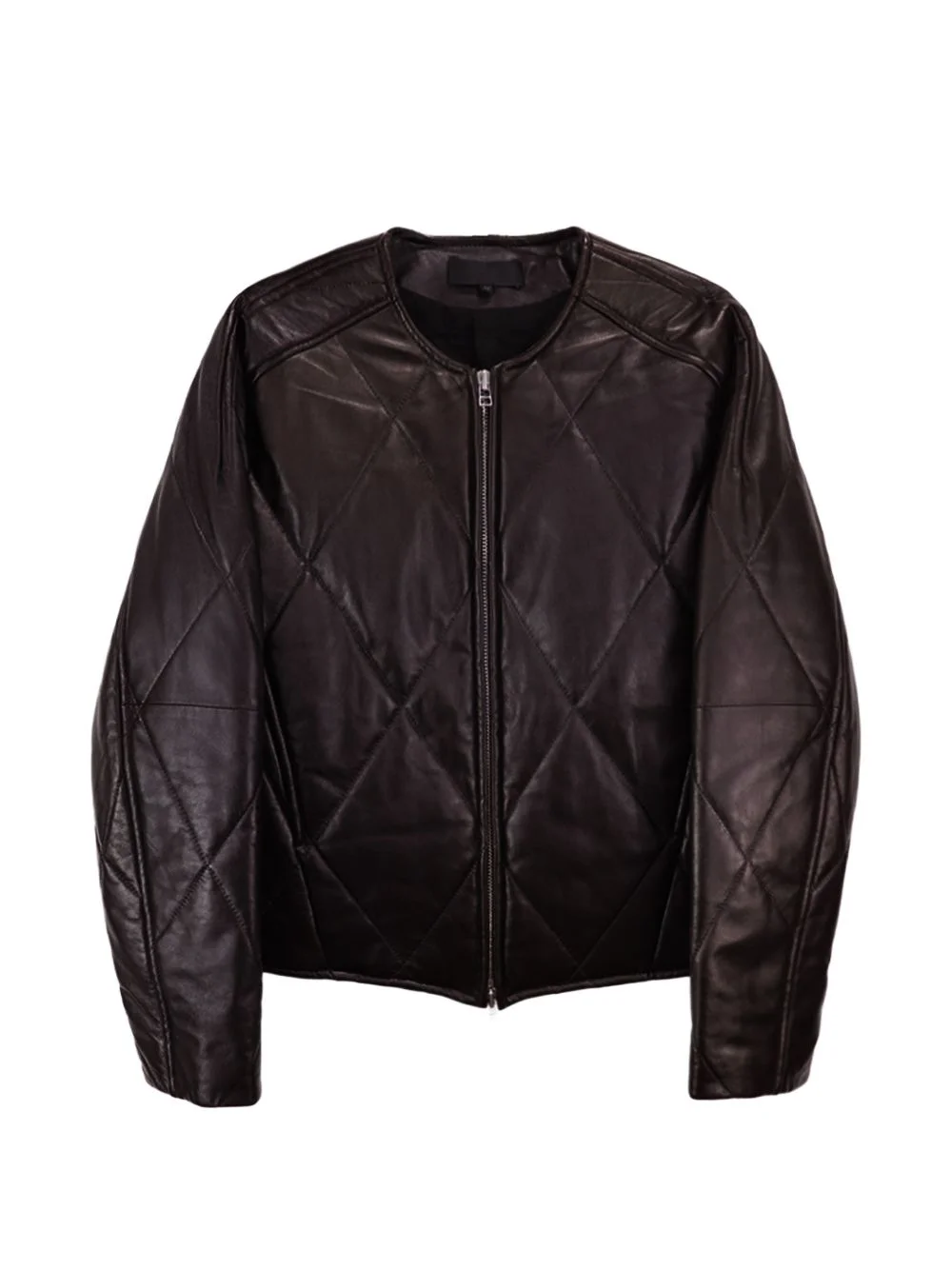 quilted leather jacket - 1