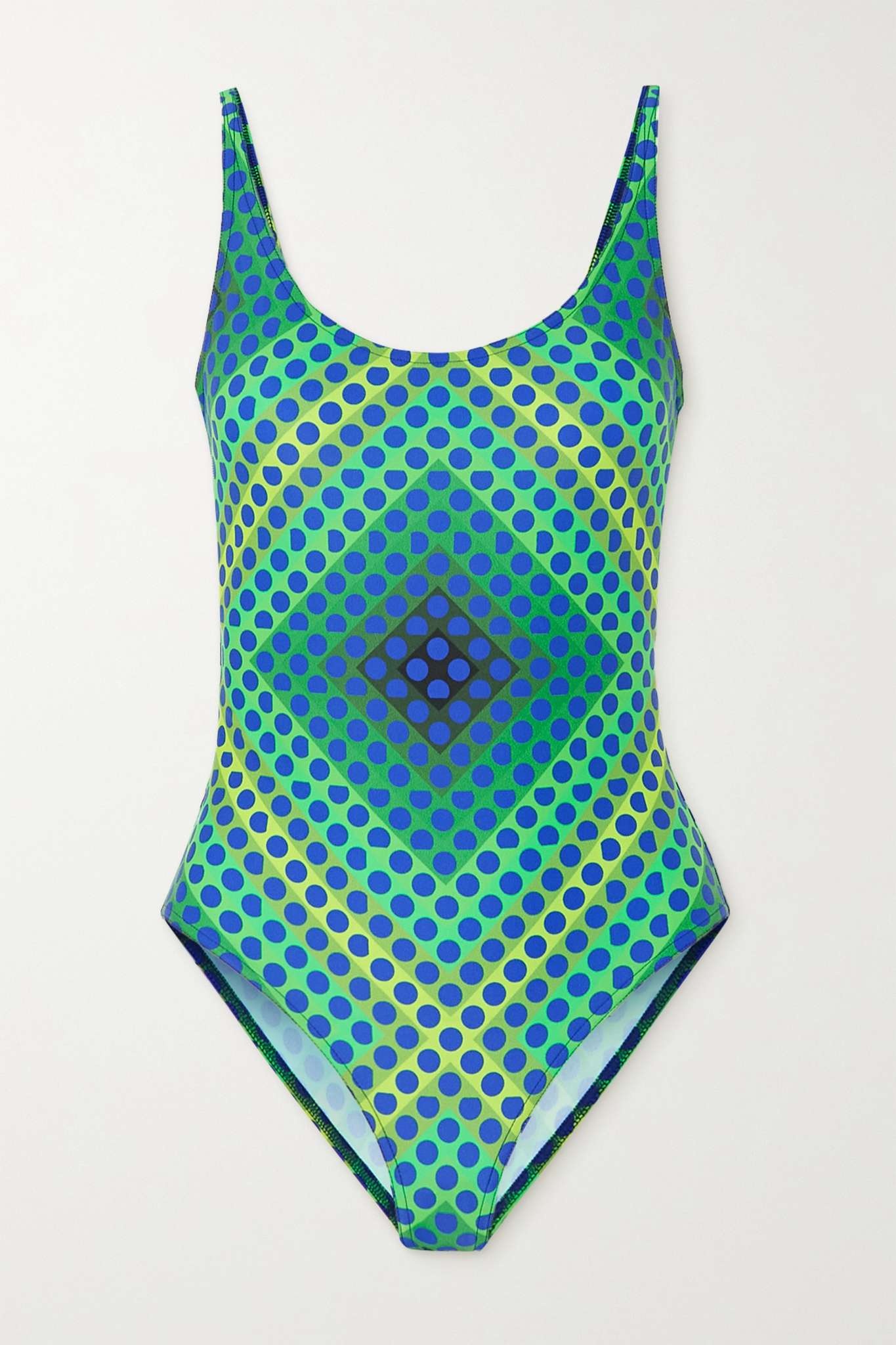 Vasarely printed recycled swimsuit - 1