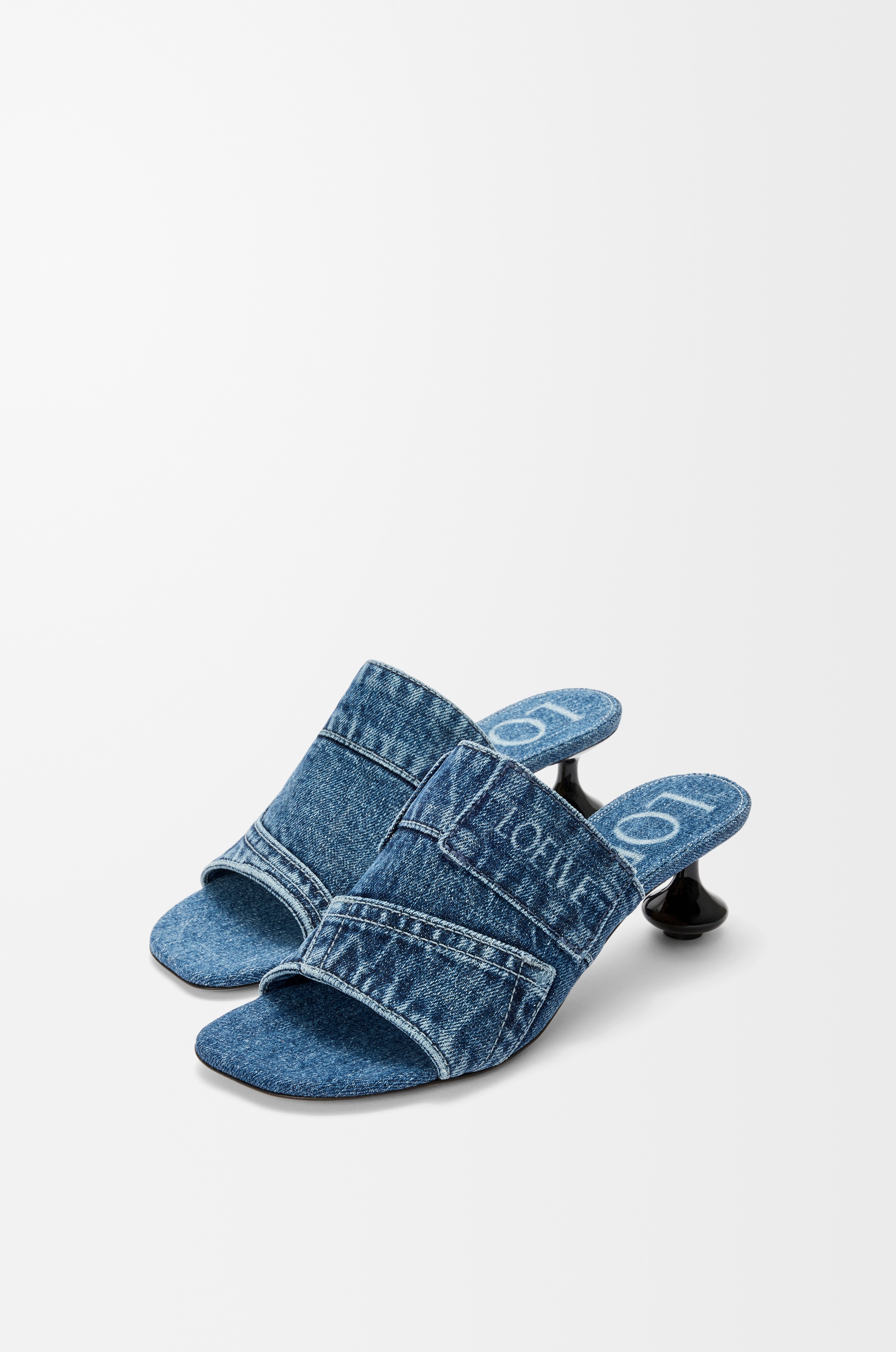 Toy Panta slide in washed denim - 3