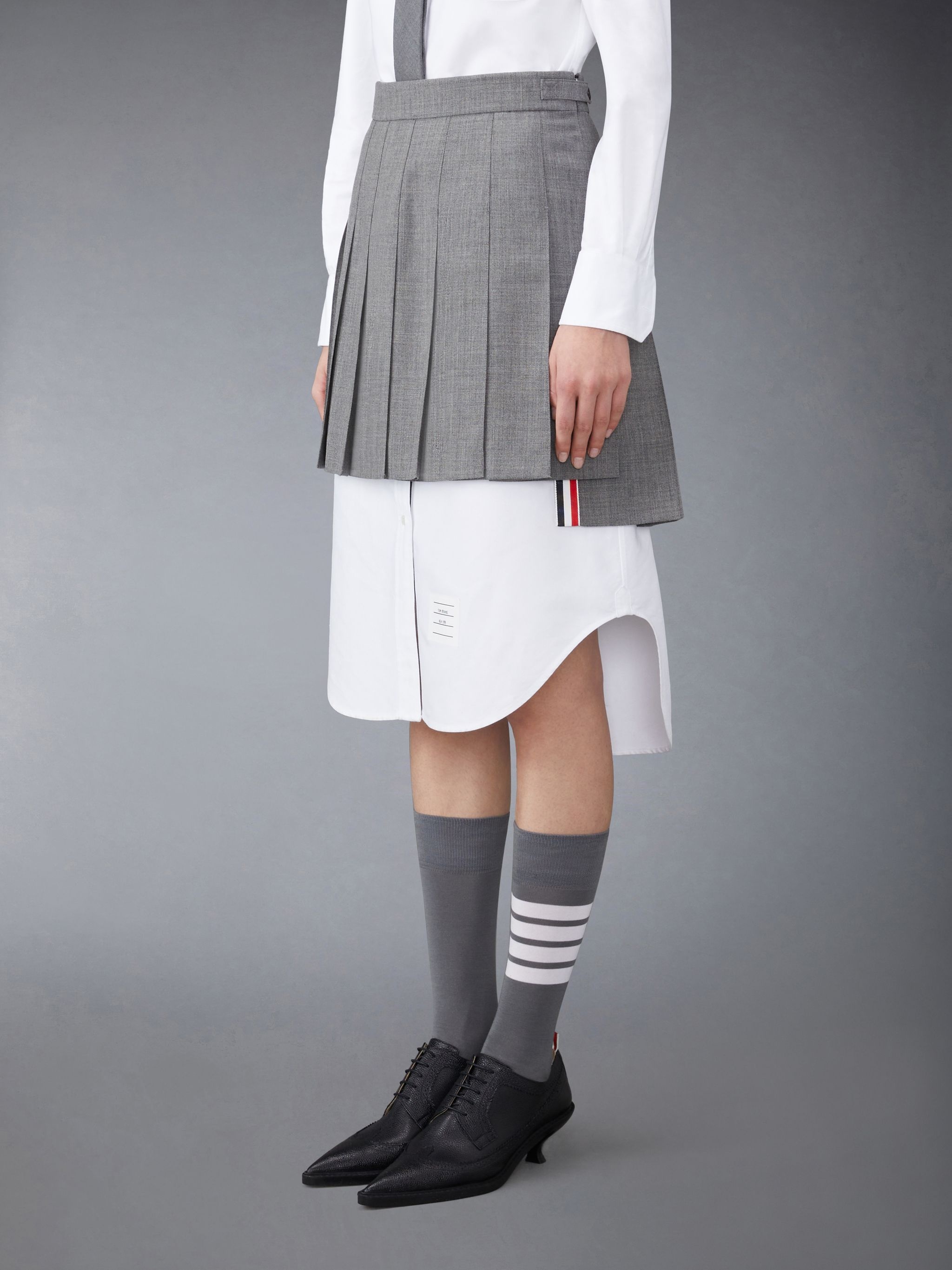 Wool Fresco Pleated Mini Skirt - 2