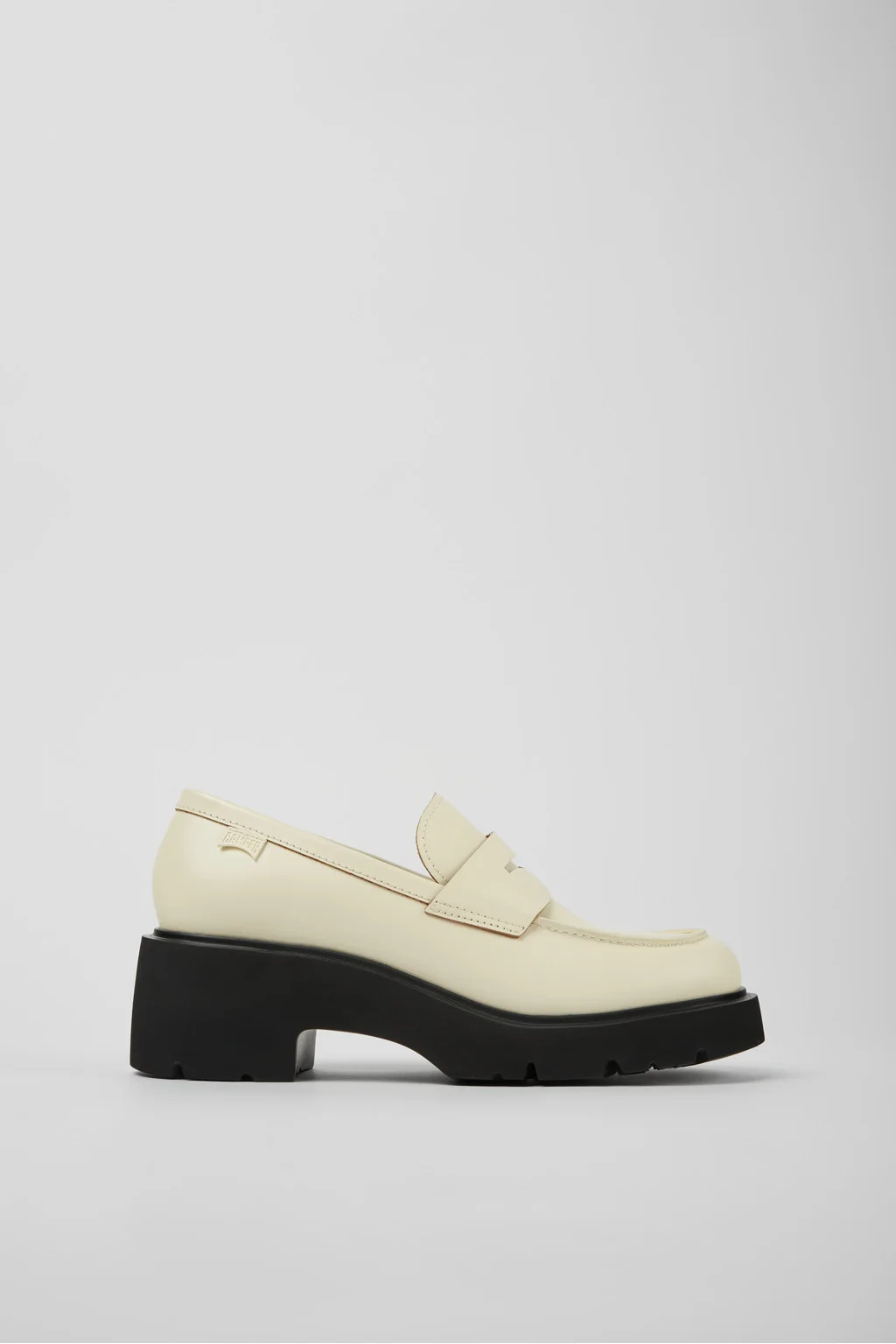 Milah White leather loafers for women - 1