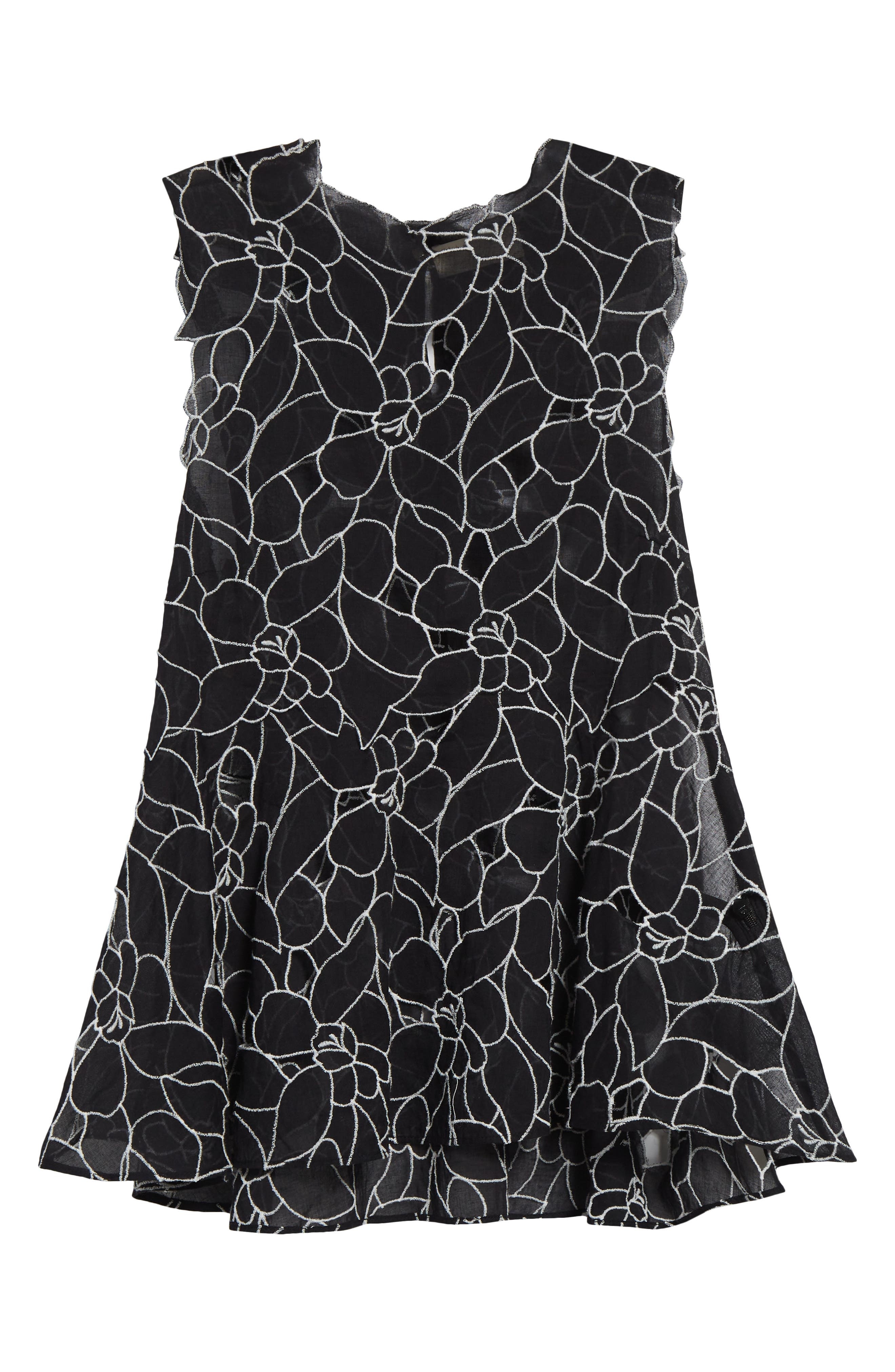 Ulla Johnson Ali Embroidered Cutout Sleeveless Top in Noir at Nordstrom - 6