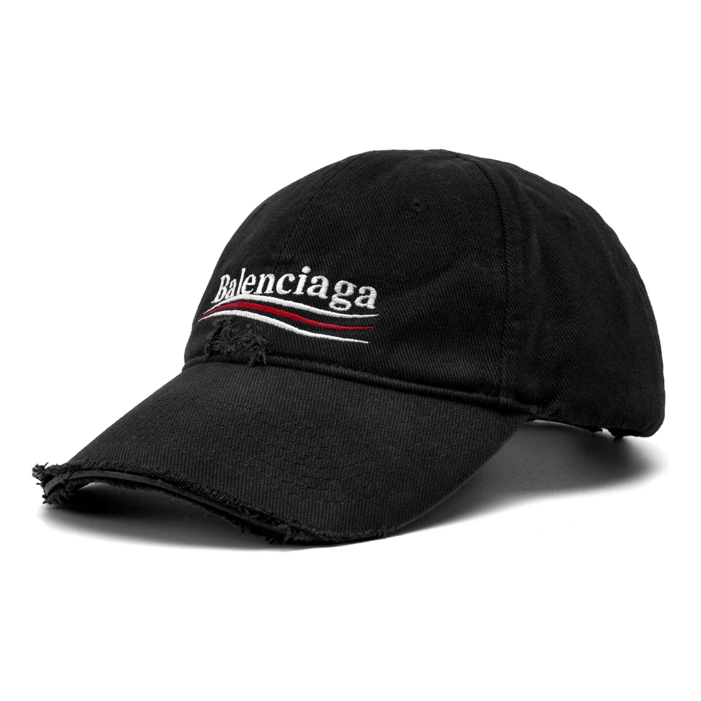 (WMNS) Balenciaga Political Campaign Destroyed Cap 'Black' 661884310B21077 - 1