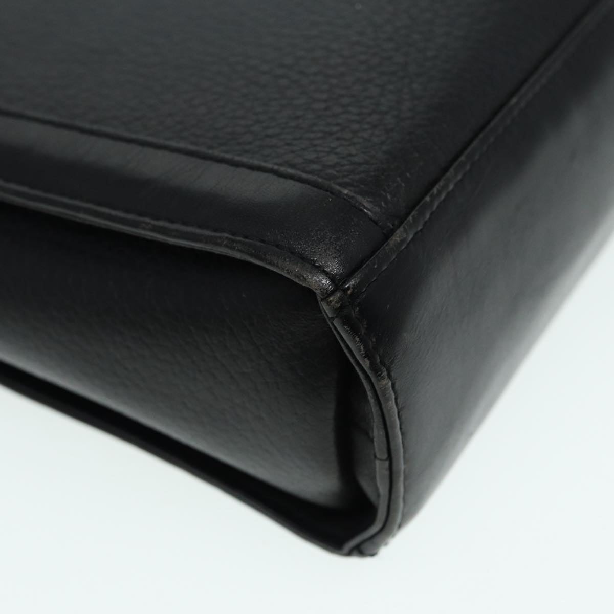 Burberry Hand Bag Leather Black Silver - 15