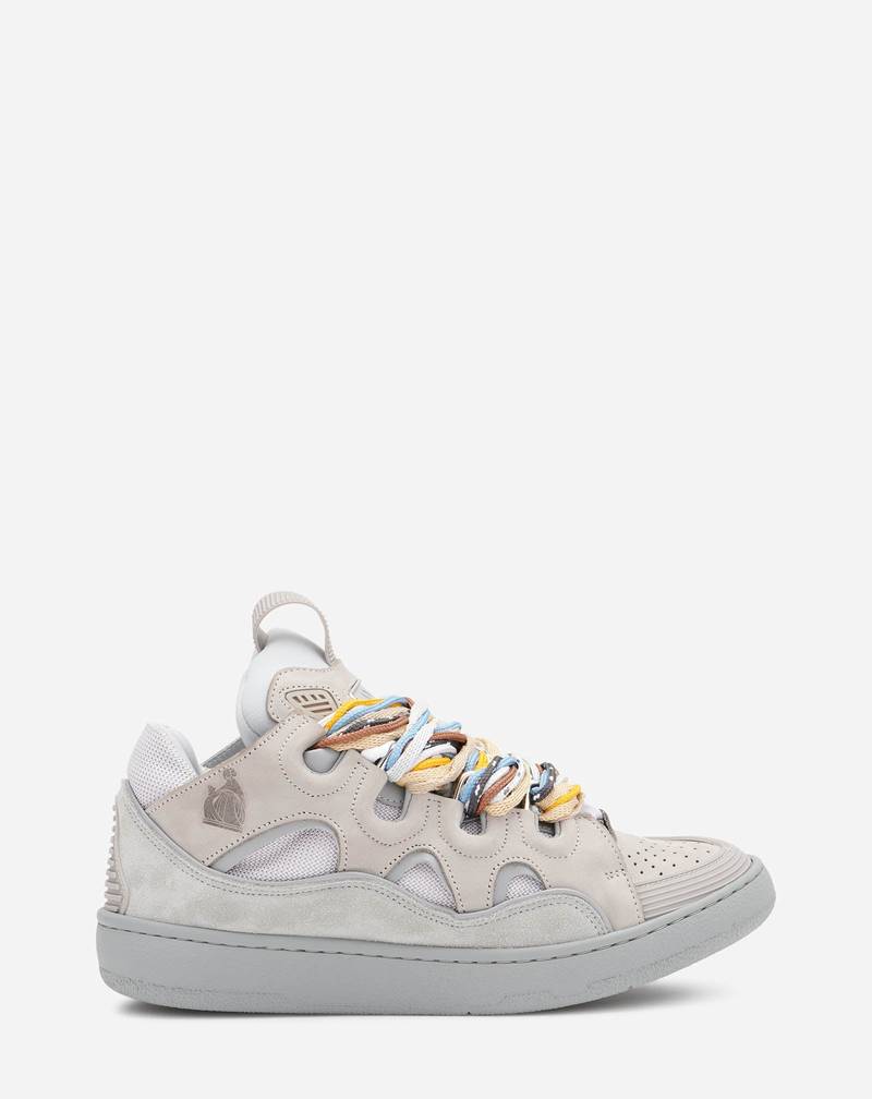 LEATHER CURB SNEAKERS - 1