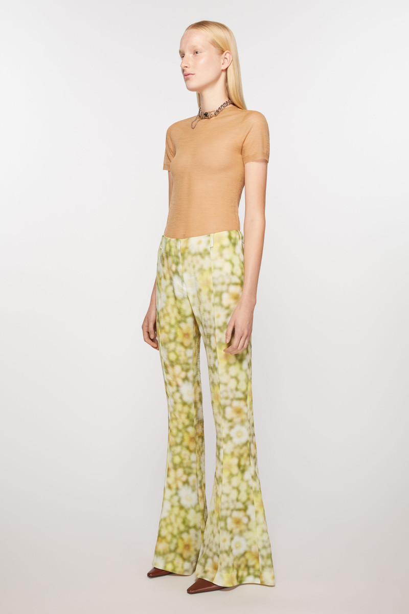 Fluid print trousers - Green multi 3