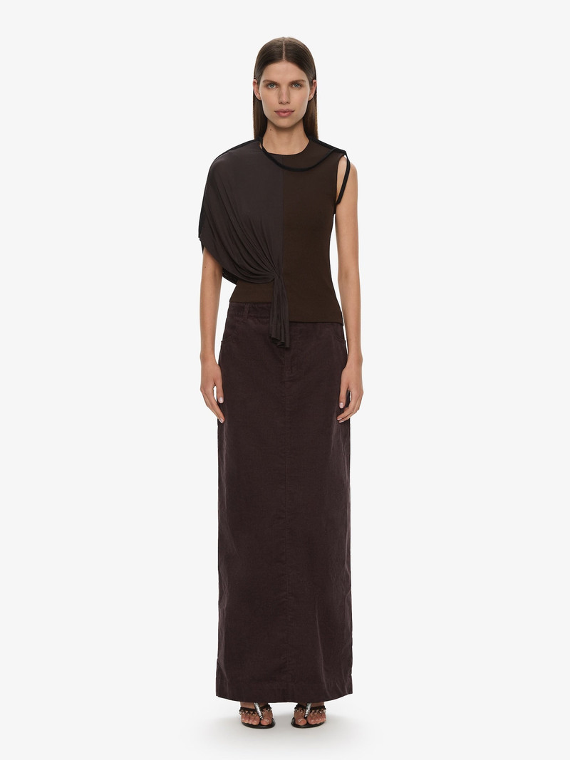 Corduroy Tailored Column Skirt 1