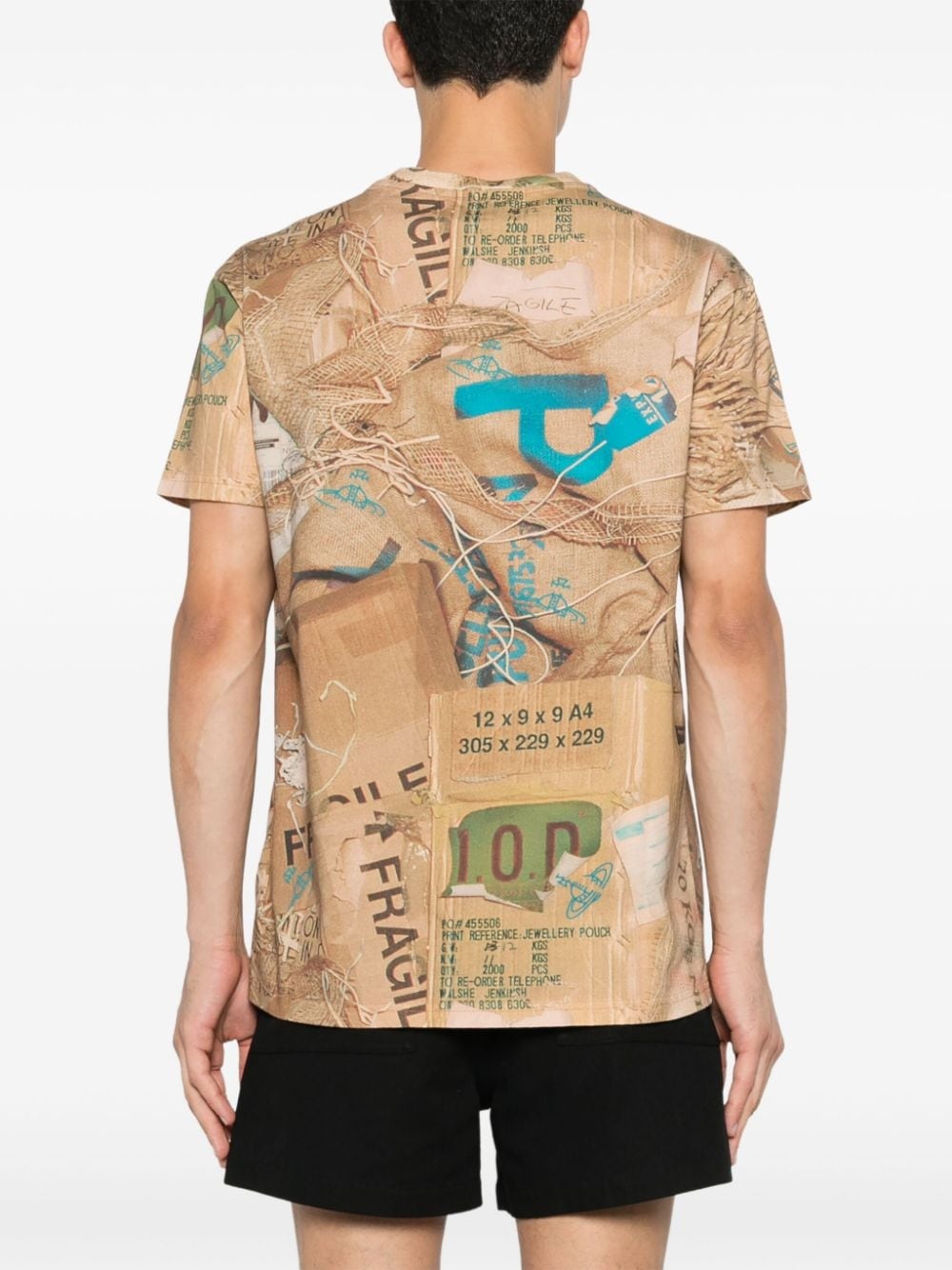 Trash-print T-shirt - 4