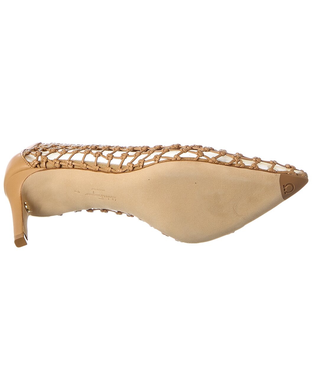 Ferragamo Ilary N70 Mesh & Leather Pump - 4