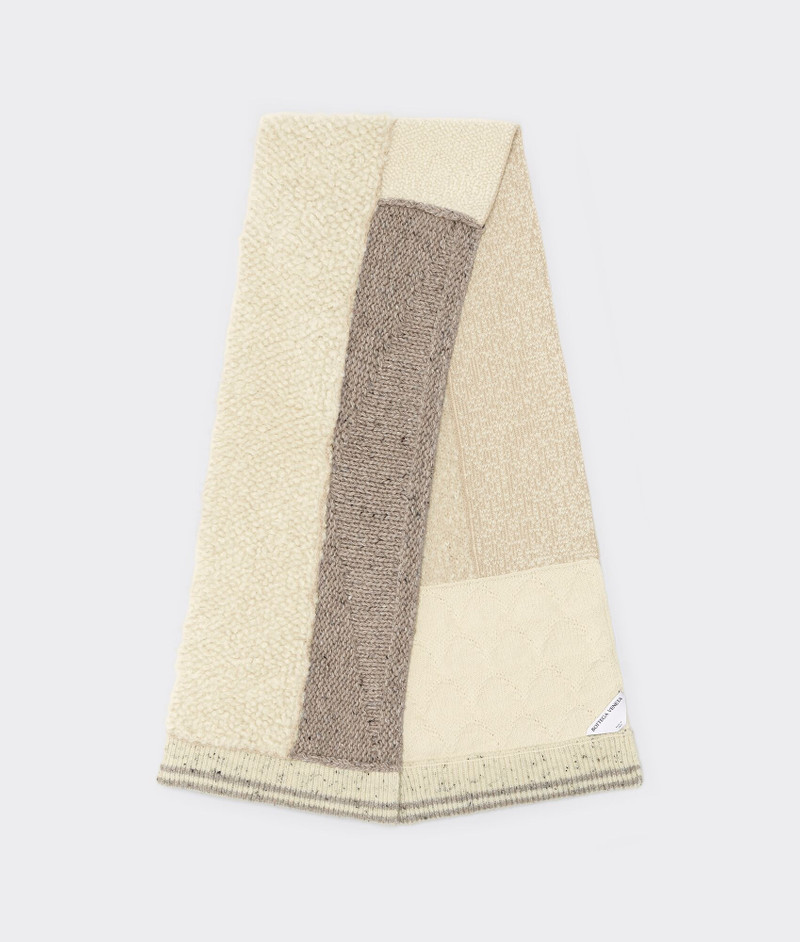 Bottega Veneta patchwork wool scarf outlook