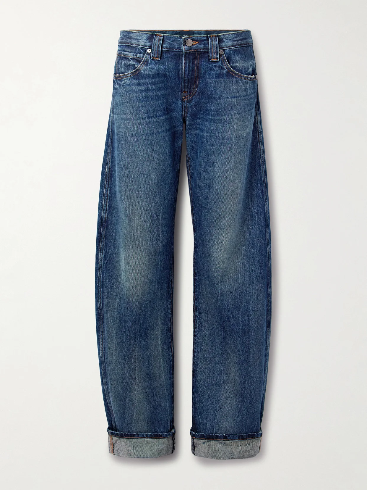 Karo Mid-rise Barrel-leg Jeans - 1