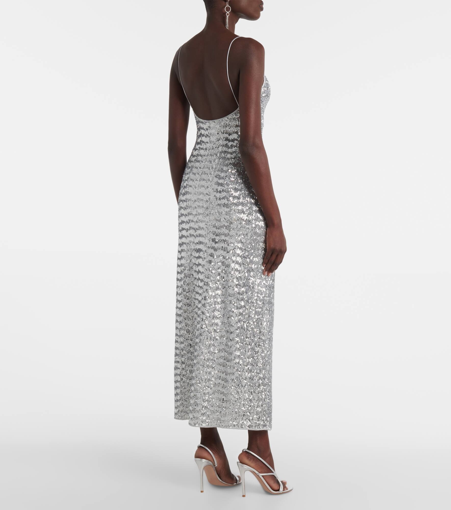 Pailettes sequined maxi dress - 3