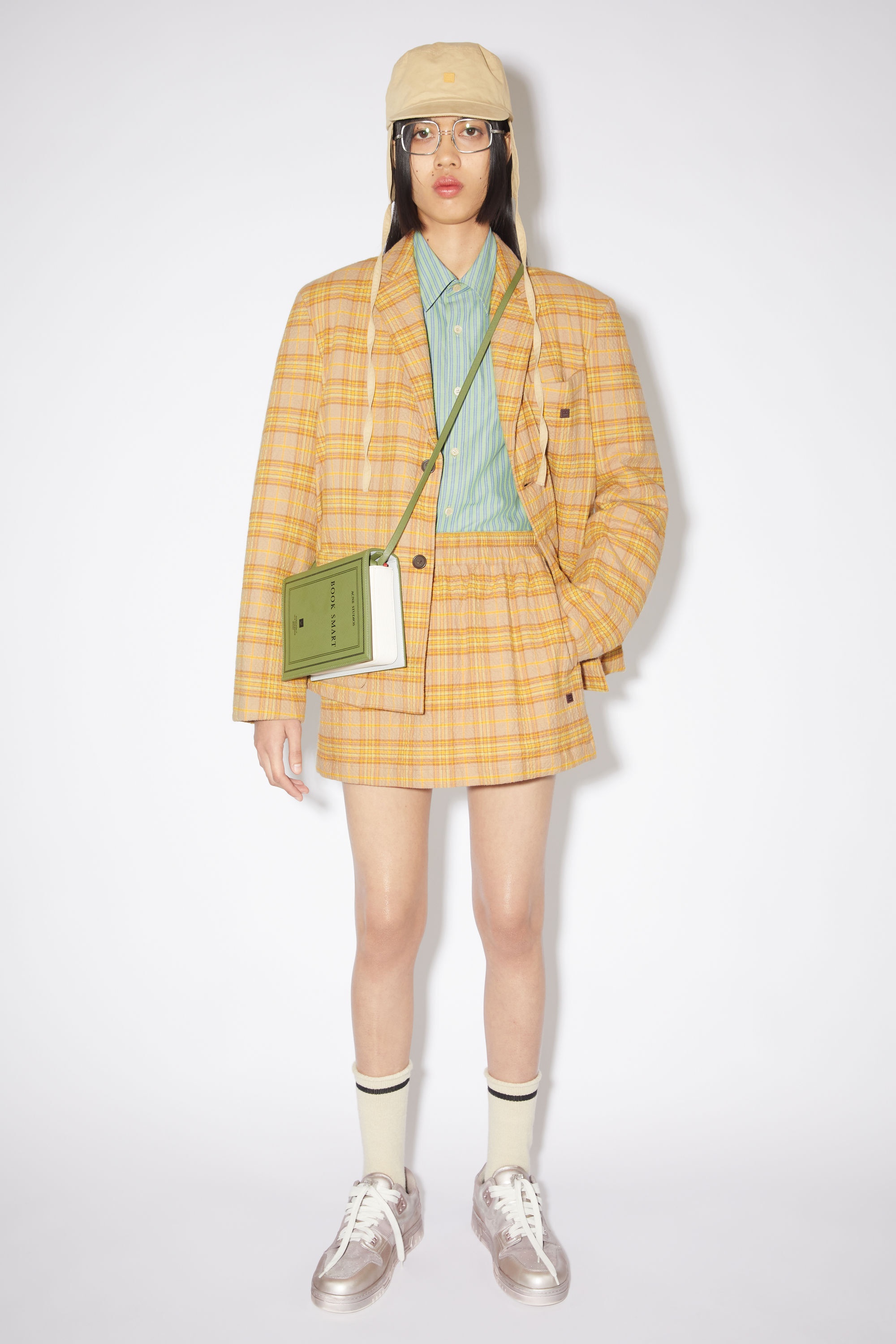 Check skirt - Brown/orange - 2