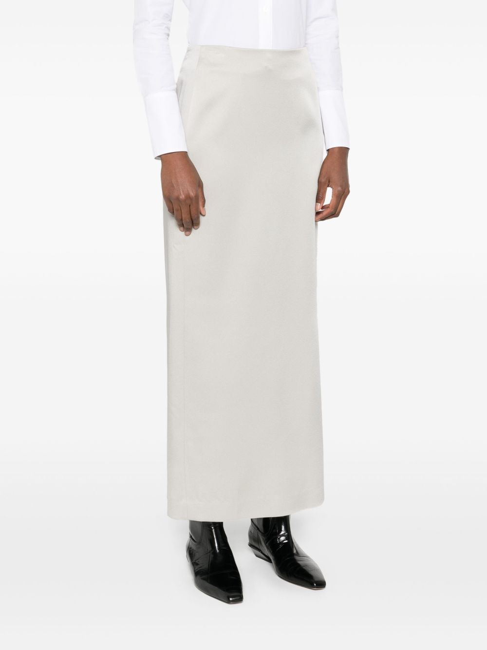 straight-hem midi skirt - 3