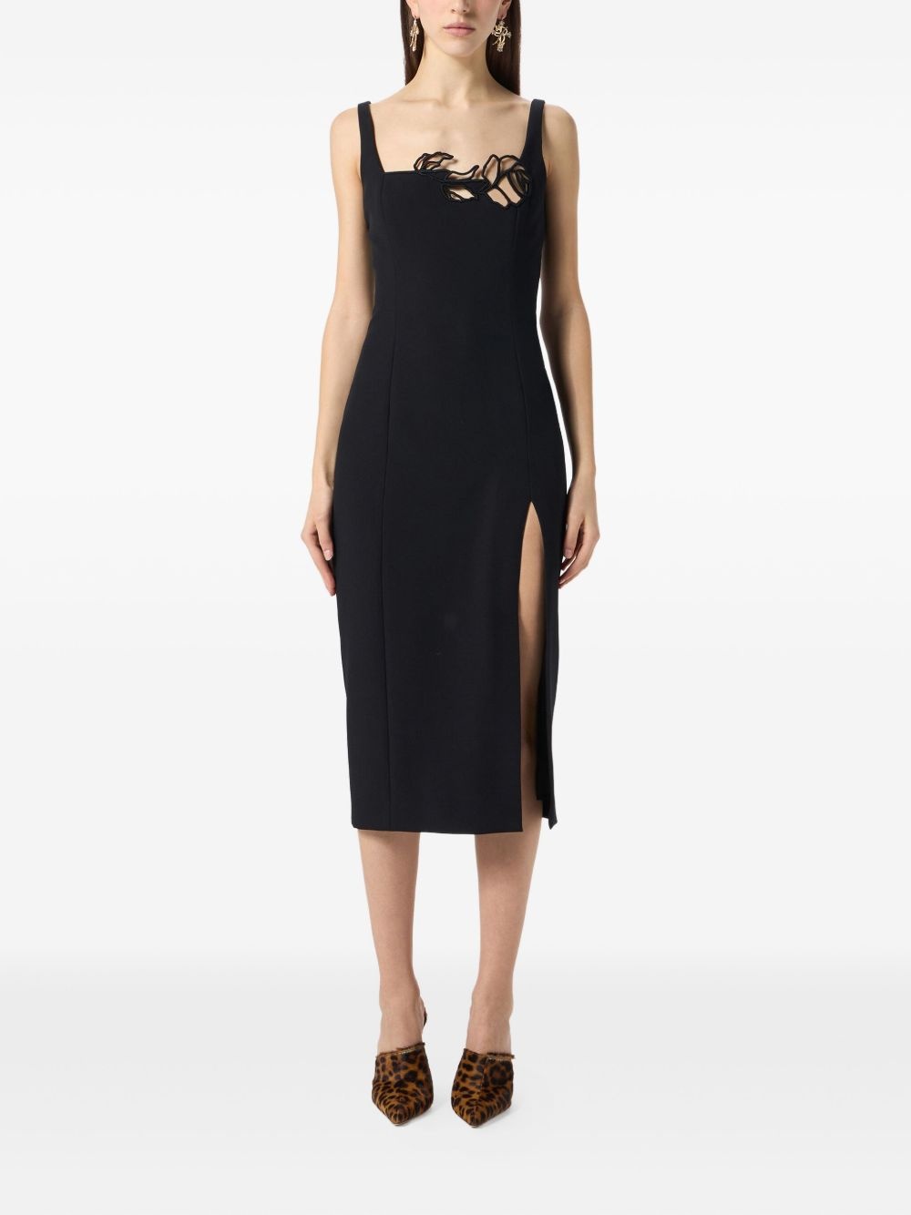 cut-out-detail midi dress - 2