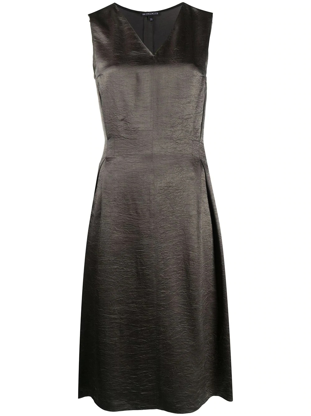 knee-length V-neck dress - 1