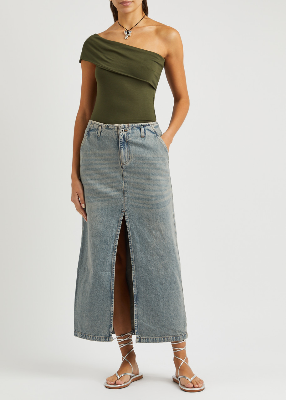 Leslie denim midi skirt - 4